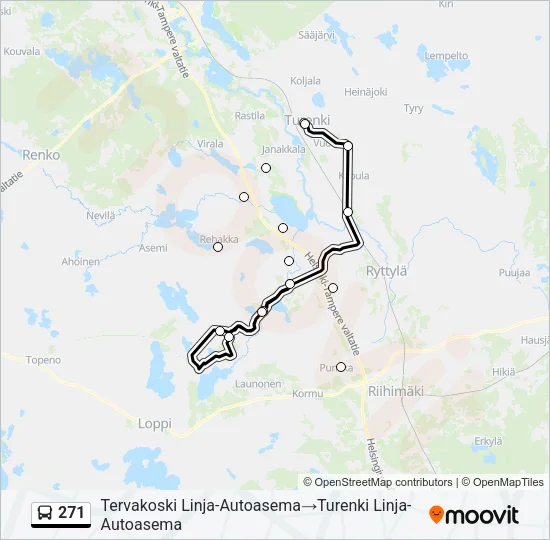 271 Bus Line Map
