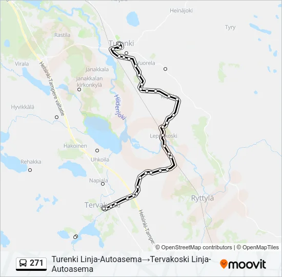 271 Bus Line Map