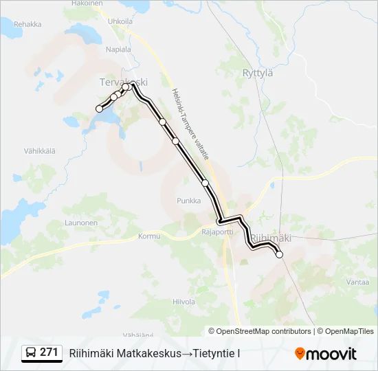 271 Bus Line Map