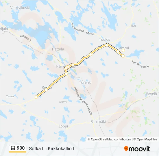 900 Bus Line Map