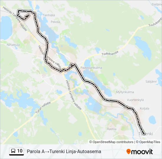 10 Bus Line Map