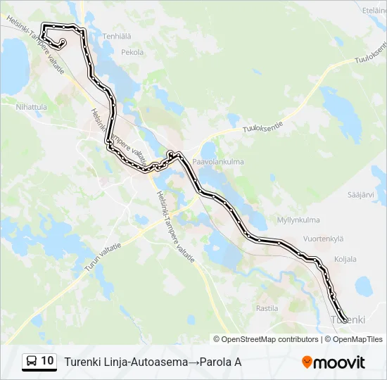 10 Bus Line Map
