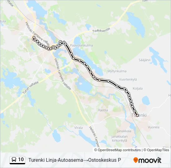 10 Bus Line Map