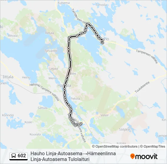 602 Bus Line Map