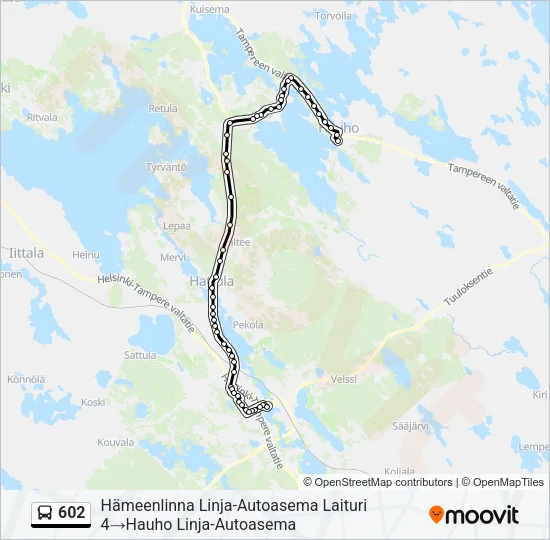 602 Bus Line Map