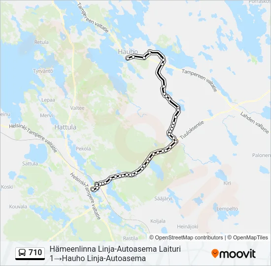 710 Bus Line Map