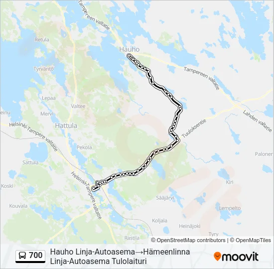 700 Bus Line Map
