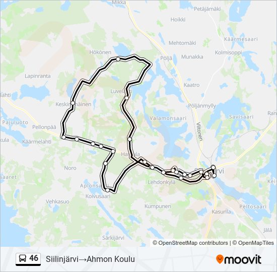 46 bus Line Map