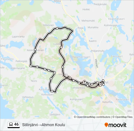 46 Bus Line Map