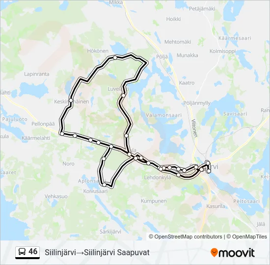 46 Bus Line Map