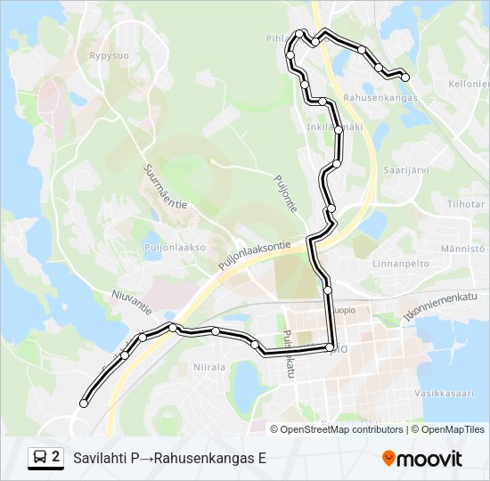 2 Bus Line Map