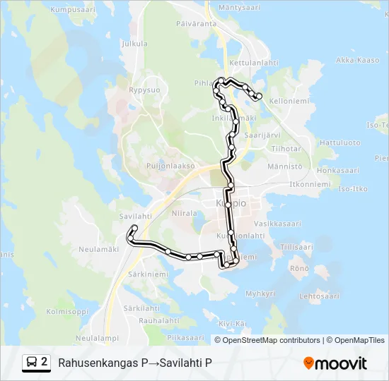 2 Bus Line Map