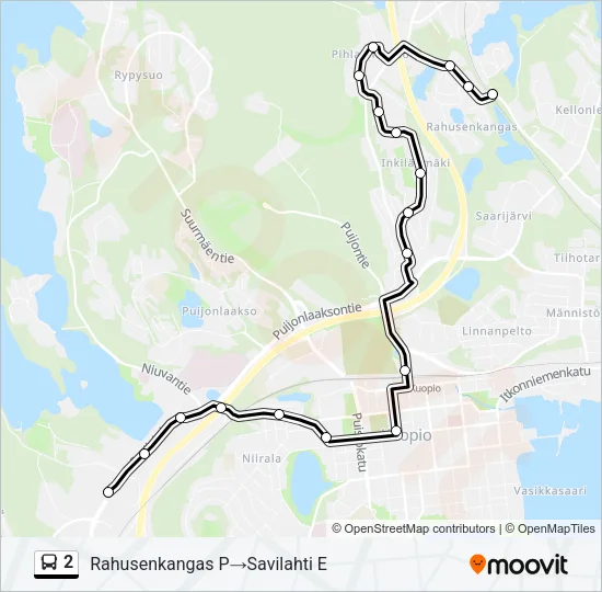 2 Bus Line Map