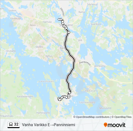 32 Bus Line Map