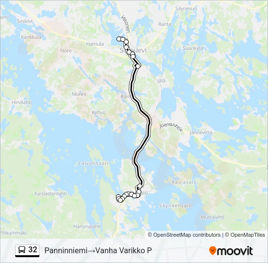32 Bus Line Map