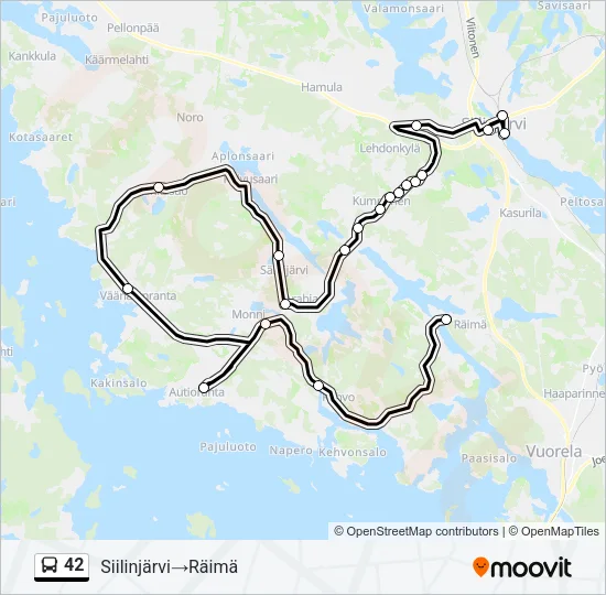 42 Bus Line Map