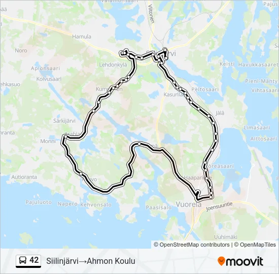 42 Bus Line Map
