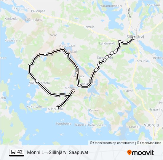 42 Bus Line Map