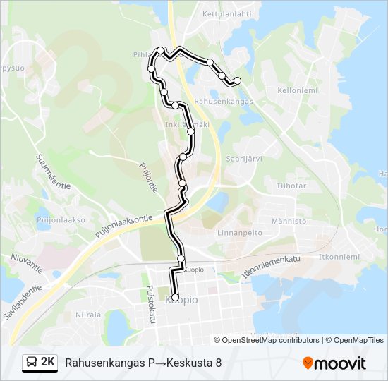 2K Bus Line Map