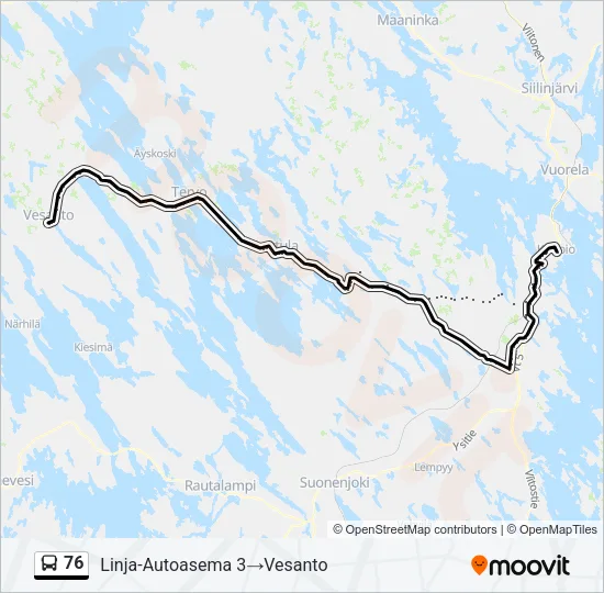 76 Bus Line Map