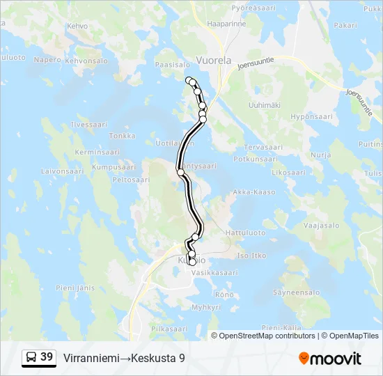 39 Bus Line Map