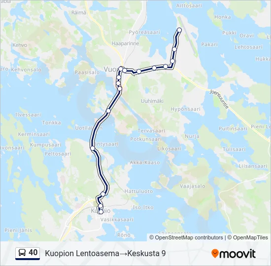 40 Bus Line Map