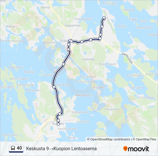40 Bus Line Map
