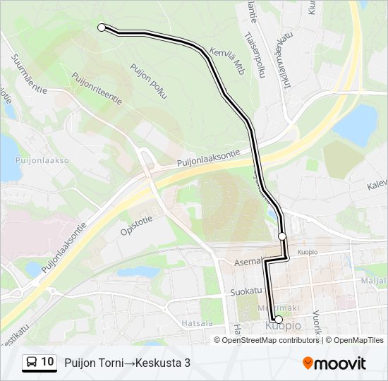 10 Bus Line Map