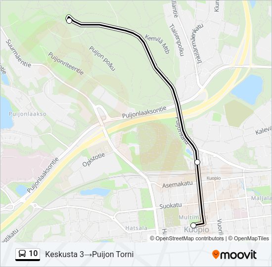 10 Bus Line Map