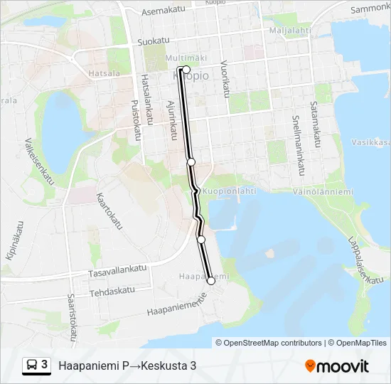 3 Bus Line Map