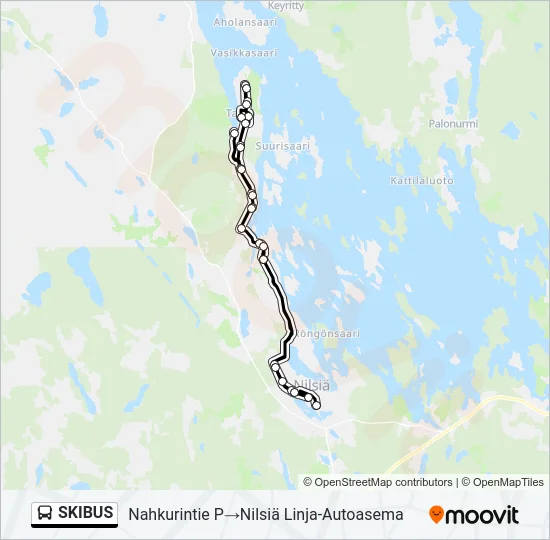 SKIBUS Bus Line Map