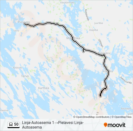 50 Bus Line Map