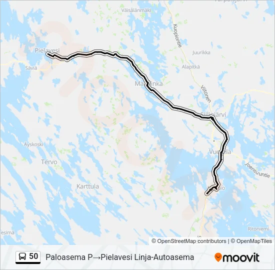 50 Bus Line Map