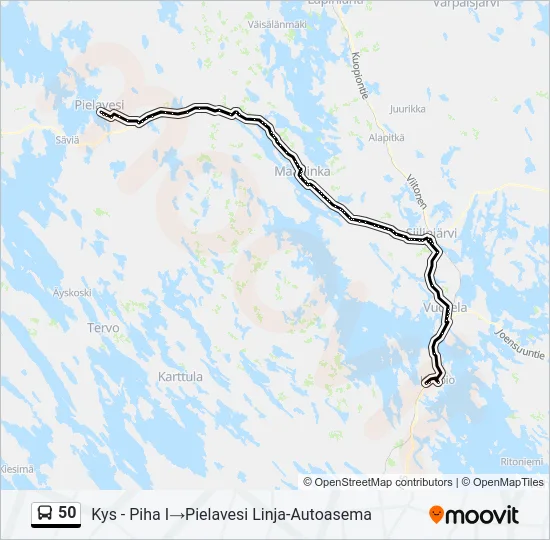 50 Bus Line Map