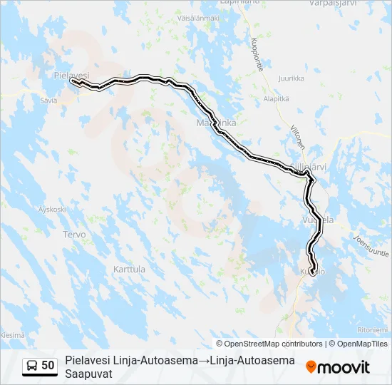 50 Bus Line Map