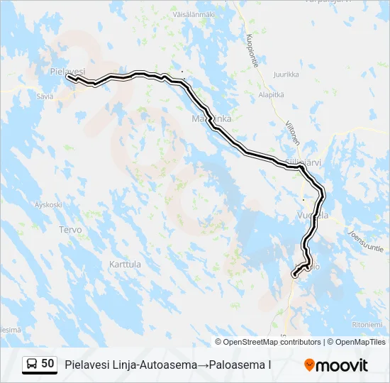 50 Bus Line Map