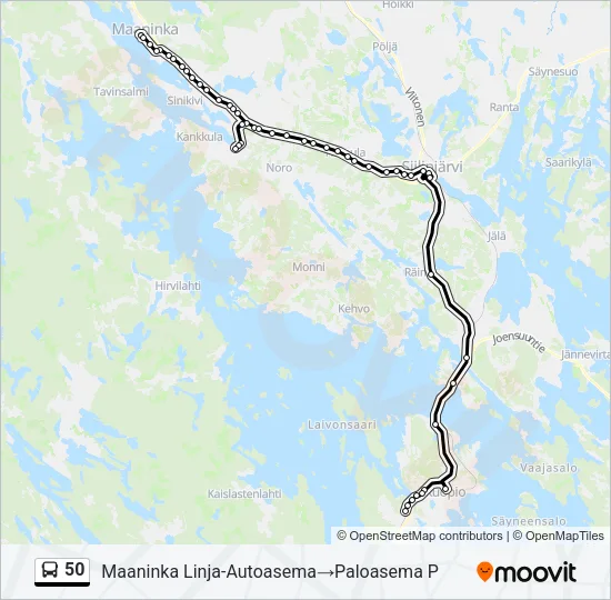 50 Bus Line Map