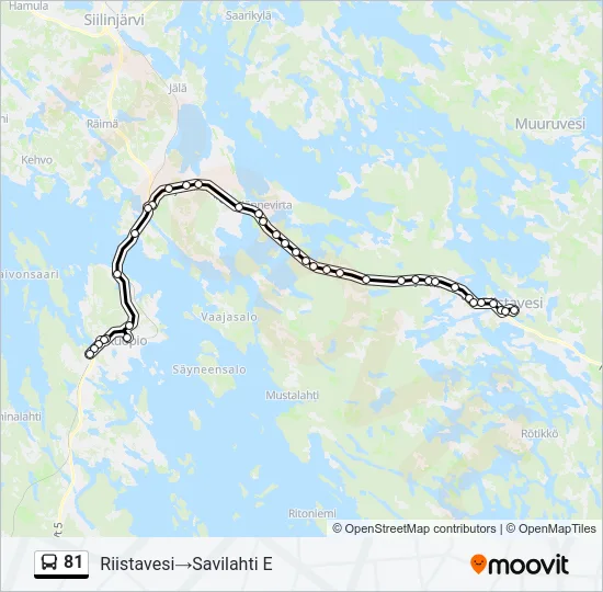 81 Bus Line Map