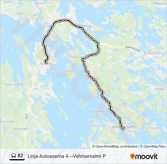 82 Bus Line Map