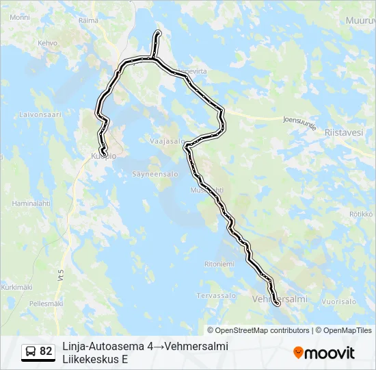 82 Bus Line Map