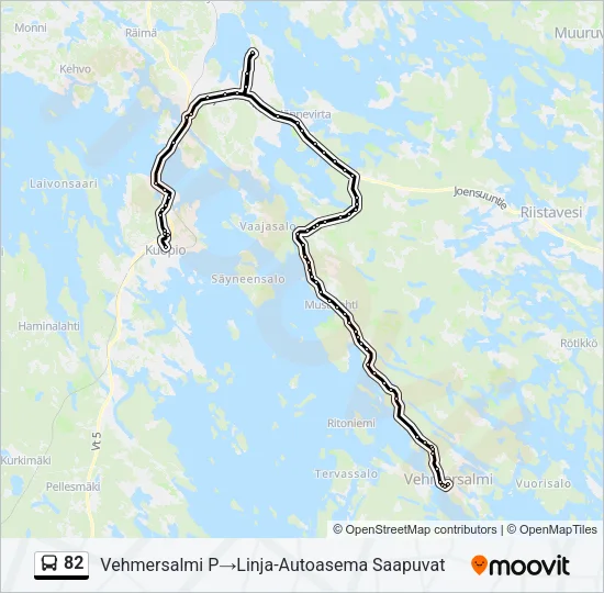 82 Bus Line Map