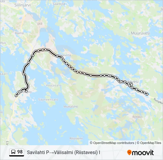 98 Bus Line Map