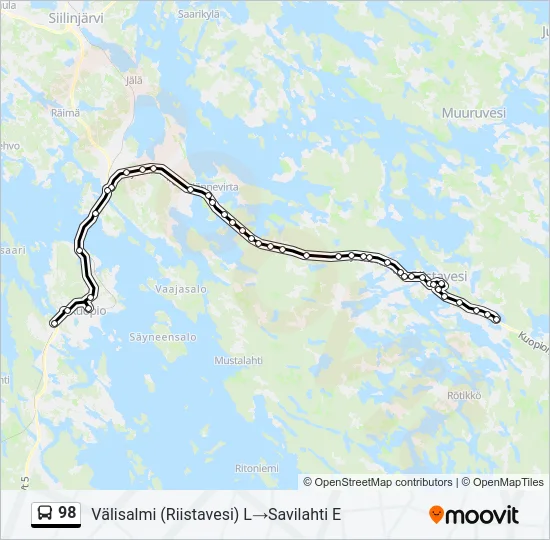 98 Bus Line Map