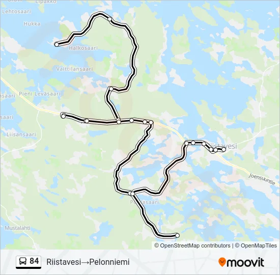 84 Bus Line Map