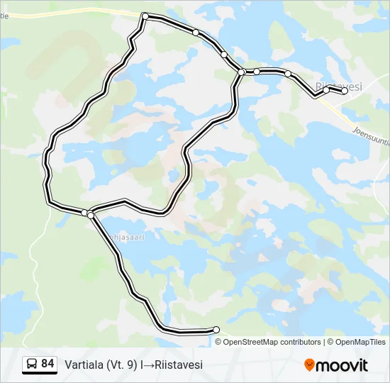 84 Bus Line Map