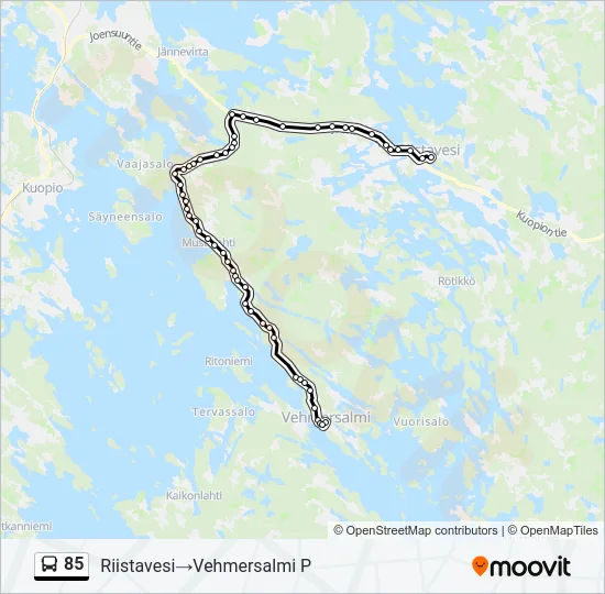 85 Bus Line Map