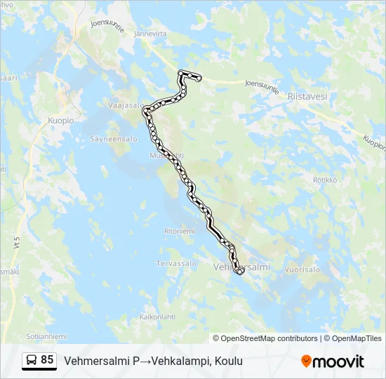 85 Bus Line Map