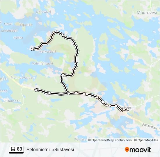 83 Bus Line Map