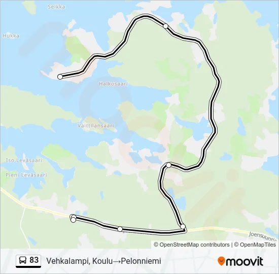 83 Bus Line Map