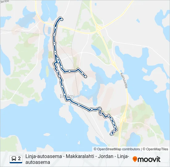 2 Bus Line Map